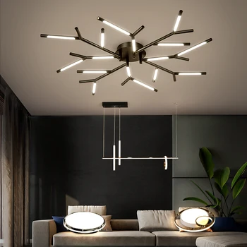Mājas LED Griestu Gaismas Dzīvojamā istaba Guļamistaba spīdumu de plafond moderne gaismeklis plafonnier Ziemeļvalstu avize Bēniņi griestu lampas