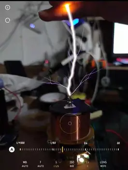 Mākslīgā Zibens Mini Mūzikas Cietā Tesla Coil Tesla Mācību Rīki Bezvadu Apgaismojums Pārraides, Bluetooth