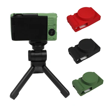 Mīksts Kameras Soma Silikona Case For SONY ZV1 ZV-1 Z-V1 Gumijas Kameras gadījumā Aizsardzības Pārsegs Ādas HD Rūdīta Stikla Aizsargs