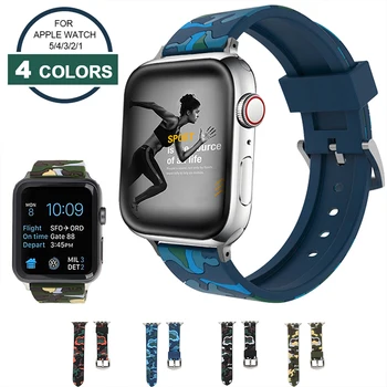 Mīksts Silikona Sporta Band Apple Skatīties, Sērija 1 2 3 4 38MM 42MM Watchband Siksnu 40MM 44MM iWatch 5 Aproce piederumi