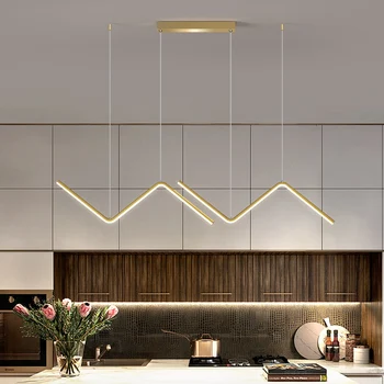 Mūsdienu Kulons Gaismas LED Hanglamp Par dzīvojamo Istabu, Virtuvi, Spēļu Apgaismes iekārtu Apturēšanu Kulons Lampas Black/ Gold Dzelzs apgaismojums