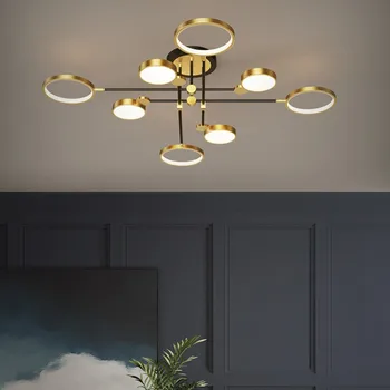 Mūsdienu moderno led lustras spīdumi подвесные светильники luzes de teto lampes suspendues dzīves telpu dekorēšana