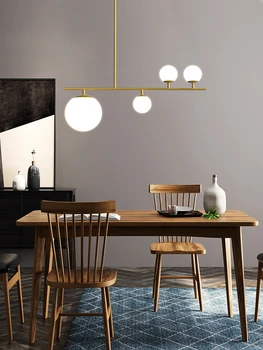 Mūsdienu vienkāršība LED Lustras apgaismojums Ziemeļvalstu Melns/Zelta virtuves Dekori lampas, Ēdamistaba Salas Karājas gaismas