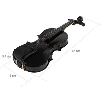 Mūzikas Instrumentu Vijole Komplekti Basswood Ķermeņa Atpakaļ Plāksnes Kļavas Galvas Exerciser 1/8 Šinas Akustiskā Vijole ar Kārbas Gadījumā Kolofonija