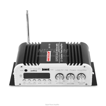 NKTECH HY-118 Auto Jaudas Pastiprinātāju Digitālo Audio Atskaņotāju, Bluetooth 2.1 Kanālu 45W 2x 20W Hi-Fi Stereo Super BASS AMP USB TF CD FM