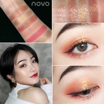 NOVO Eyeshadow Palete 8 Krāsu, Matētu Mirdzumu Smudge-pierādījums Ilgstošu Atdzīvoties Acu Grims Ūdensizturīgs Eyeshadow korejiešu