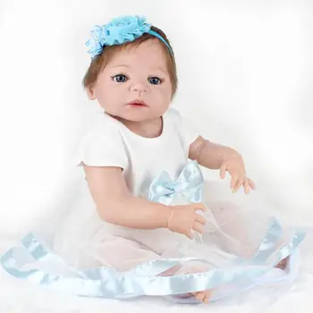 NPKDOLL 22 Collu 55 CM Atdzimis Bērnu Lelles Pilna Vinila Reāli Boneca Bērnu Rotaļlietas Meitenēm Dzīvs Baby Doll Par Playmate Dāvanu