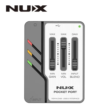 NUX Kabatas Ostas Portatīvo Ģitāra, USB Audio Interfeiss 192kHz/24bit USB Audio Interfeiss Profesionālās Ģitāru Piederumi