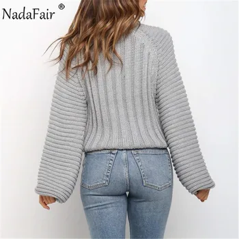 Nadafair Vintage Laternu Piedurknēm Lielgabarīta Džemperis 