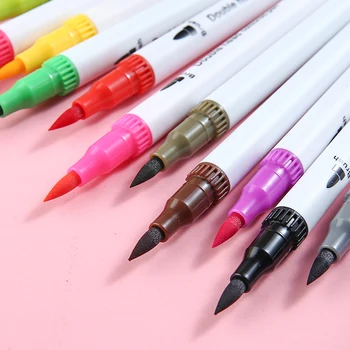 Nav toksisks Akvarelis Otu, Pildspalvu Komplekts 12 krāsas 0,4 mm ploteriem Mākslas Marķieri Ieskicējot Marķieri Manga Drawing Birste, Pildspalva