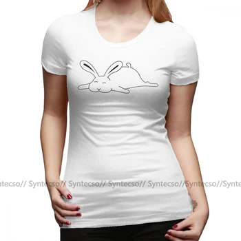 Ne Šodien T-Krekls Nē - Ne Šodien - Bunny T Krekls Lielgabarīta Īss-Sleeve Sieviešu t Iespiesti O Kakla Kokvilnas Dāmas Tee Krekls