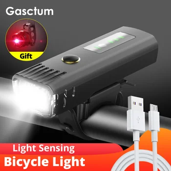 Nekustamā 400 Lm Smart Bike Gaismas Lukturīti, velosipēdu ūdensizturīgs USB Lādējamu MTB Priekšējie Velo Lukturi priekšējo Lukturu Velosipēdu Accessoriess