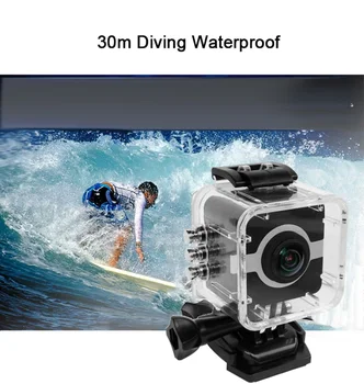 Nekustamā 4K, 2K Ultra HD Action Camera wifi Videokameras 2.7 k 16MP niršanas, peldēšanas Sporta 2160p 1296p 1080P 60fps cam video ieraksti