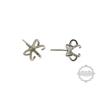 Neregulāras akmens dakšas raust uzstādījumi earringsn 925 sterling sudraba DIY kniedes, auskari krājumi konstatējumi 1702164