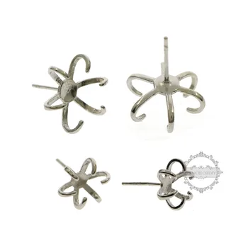 Neregulāras akmens dakšas raust uzstādījumi earringsn 925 sterling sudraba DIY kniedes, auskari krājumi konstatējumi 1702164
