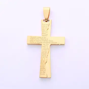 Nerūsējošā Tērauda Jēzus Krusta Šarmu Rotaslietu izgatavošana Sudraba Krāsā/Zelta Metāla Bībeles Krusta Šarmu Vairumtirdzniecības 10pcs