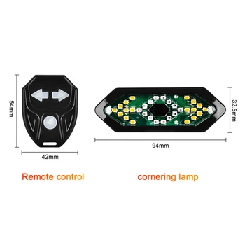 New Smart Bike Pagrieziena Signālu, Riteņbraukšana Taillight Viedo USB Velosipēdu Uzlādējams Aizmugurējās Gaismas Tālvadības pults LED Brīdinājuma Lampas
