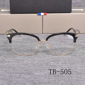 New York Zīmola Thom Optiskās Brilles Rāmji TB505 Anti Zils Lēcas Tuvredzība Recepte Briļļu Rāmji Sievietes Vīrieši ar Luksusa Kaste