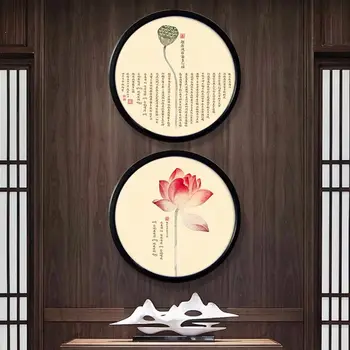 NewChinese Stilu, Dzīves Tējas Istaba Mājas Dekorēšanas Piederumi Dekoratīvās Krāsošanas Kārtu Lotus Zen Budistu Lieveņa Pie Sienas