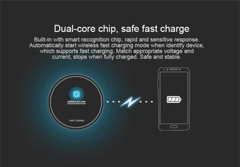 Nillkin Burvju Diska III Ātrās Uzlādes Izdevums Bezvadu Lādētājs iPhone 8 samsung S7 S8 S6 Malas Bezvadu Lādēšanas Digitālās Ierīces