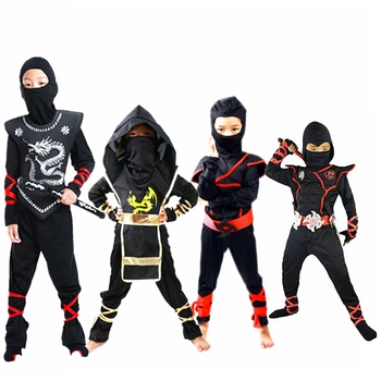 Ninja Kostīmu Ninjago Cosplay Assassin Puse костюм ниндзя disfraz de ninja Zēni Meitenes Karavīrs Maskēšanās Purima Bērniem, Drēbes Komplekti