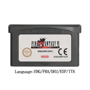 Nintendo GBA Video Spēļu Kārtridžu Konsoli Kartes Final Fantasy VI Iepriekš ES Versija