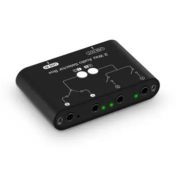 Nobsound Mini 2--2-NO 3,5 mm Stereo Audio Switcher Lodziņā Sadalīt Vadība Izvēlni Austiņu Sadalītājs