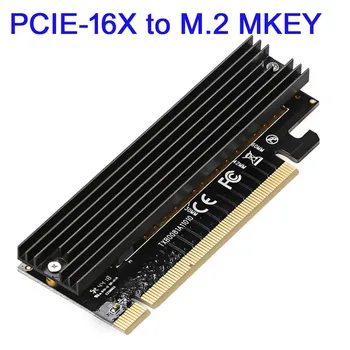 Noliktavā M. 2 NVMe SSD NGFF UZ PCIE X16 adapteris MKey interfeisa karte PCI Express 3.0 x16 pilnu ātrumu atbalstu MAC, Linux, Windows