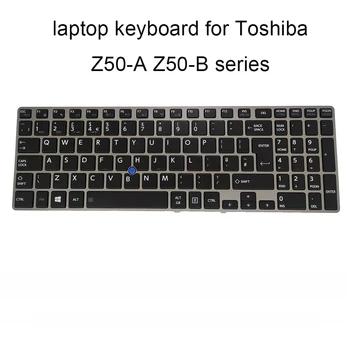 Nomaiņa klaviatūras Z50 Toshiba Tecra Z50 A1503 BT1501 AK, GB Britu melns KB sudraba rāmis mobilo rādītāju G83C000EC3EN jaunas