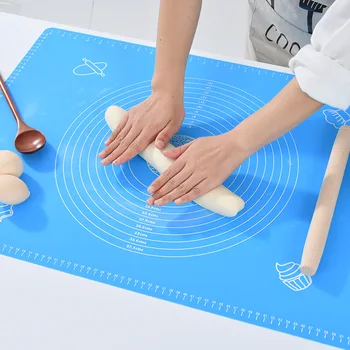 Non-stick silikona spilventiņu mīcīšanas pad mīklas kūku cepšanas pannas mīklu galda papīra virtuves rīki ritošā mīklas starplikas pad