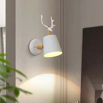 Nordic style mūsdienu minimālisma radošas lampas krāsu guļamistabas gultas lampa, dzīvojamā istaba studiju balkons LED sienas lampa