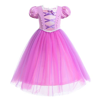 Noslēpt Meitene Karnevāla Kleita Rapunzel Halloween Kostīmu Bērnu Tangled Saģērbt Ziedu Meitenes Ziemassvētku Kleita Tilla Tutu Bumbu Kleita