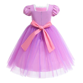 Noslēpt Meitene Karnevāla Kleita Rapunzel Halloween Kostīmu Bērnu Tangled Saģērbt Ziedu Meitenes Ziemassvētku Kleita Tilla Tutu Bumbu Kleita