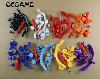OCGAME 10sets/daudz Multi-krāsu Pogas Pilna Pogas Nomaiņa Aizstāt Komplekti Komplekti Xbox360, xbox 360 Game Controller Jauno Zīmolu