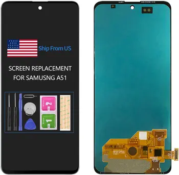OLED, Samsung Galaxy A51 A515 LCD Displejs, Touch Screen Digitzer Par SM-A515F A515F/DS A515FD A515FN/DS LCD Nomaiņas Komplekti