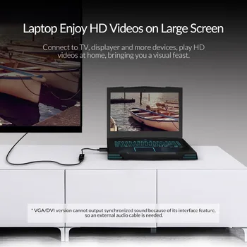 ORICO DisplayPort uz HDMI VGA DVI Adapteri Converter DP Kabelis MacBook Air /Projektoru/Monitoru 15 cm Kabeļa Garums