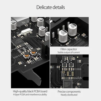 ORICO PME-4UI 2-Port USB3.0 PCI-E Paplašināšanas Karti 15 Pin SATA Lielas 4-Pin Barošanas Vads