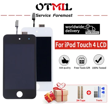 OTMIL iPod Touch4 4. LCD skārienekrānu, Digitizer Montāža+Bezmaksas Rīki+ Līmi iPod Touch 4 Displejs
