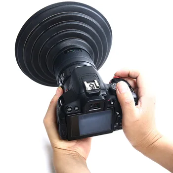 Objektīva Pārsega Vāks SLR Kamera Novērstu Atstarojošs Mīkstu Kapuci SLR Kameru Piederumi