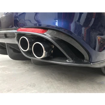 Oglekļa Šķiedras Auto Aizmugurējā Bufera Difuzoru Lūpu vēja aizsargs priekš Alfa Romeo Giulia Sedans 4 Durvis 2017 - 2020 Ne par Quadrifoglio TI Spoilers