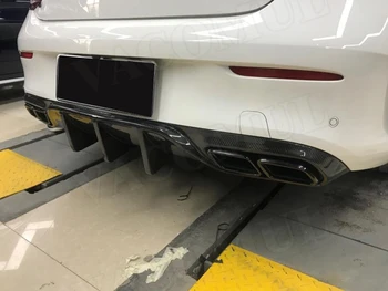 Oglekļa Šķiedras / FRP Pakaļējo Lūpu Difuzoru Spoilers Benz C Klases C205 C63 AMG Sporta Kupeja 2 Durvis,. gadam - 2019 FD Stilā Bufera Aizsargs