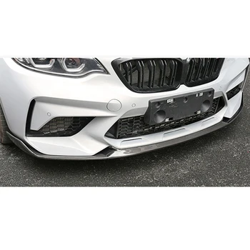 Oglekļa Šķiedras Priekšējā Bufera Lūpu Spoilers Sadalītāji BMW F87 M2C M2 Konkurences 2018 - 2019 Priekšējā Bufera Lūpu Sadalītāji