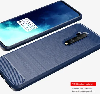 OnePlus 7 t Pro gadījumā, krāsa zila (zila), oglekļa sērijas, caseport