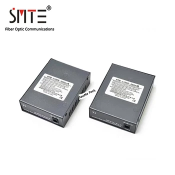 Optiskie Media Converter HTB-1100S-A/B 25km 10/100Mbps RJ45 Single Mode single fiber TX RX SC 1550nm-TX 1550nm-RX