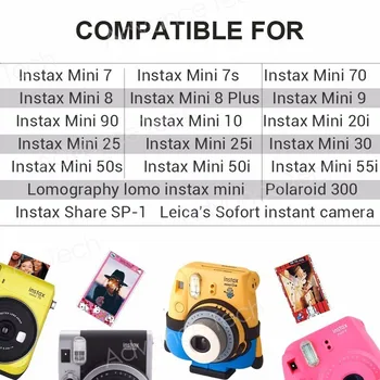 Oriģināla Fujifilm Instax Mini 8 Filmu Varavīksnes Fuji Instant Foto Papīrs, 20 Loksnes 70 7s 9 11 50s 90 25 saiti LOMO Kamerām