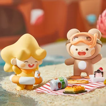 Oriģinālo Mini Pasaules Brīvdienu Sērijas Blind Box Rotaļlietas Lelle 9 Stils Izlases viena Cute Anime Attēls Dāvanu