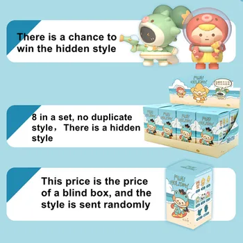 Oriģinālo Mini Pasaules Brīvdienu Sērijas Blind Box Rotaļlietas Lelle 9 Stils Izlases viena Cute Anime Attēls Dāvanu