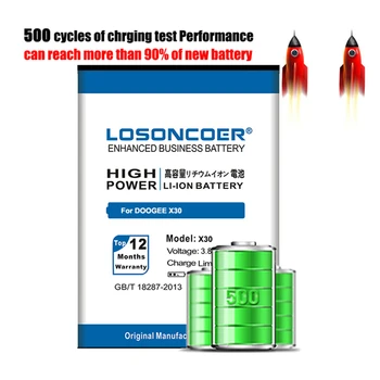 Oriģināls LOSONCOER BAT17613360 4950mAh Par DOOGEE X30 Nomaiņa Li-ion Akumulators Baterijas