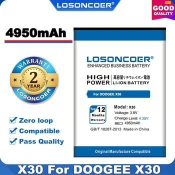 Oriģināls LOSONCOER BAT17613360 4950mAh Par DOOGEE X30 Nomaiņa Li-ion Akumulators Baterijas