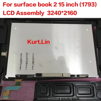 Oriģināls Par Microsoft Surface grāmata 2 (15 collas) 1793 LCD Displejs, touch screen digitizer Montāža LP150QD1-SPA1 3240*2160
